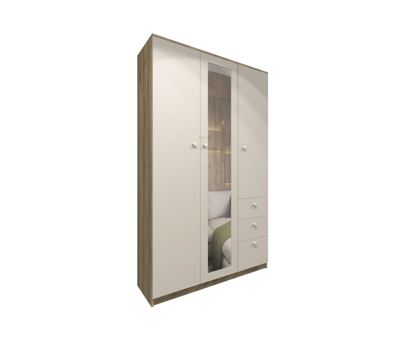 “Кашемир” 115х50х210 cм (штанга, полки, 3 ящика)