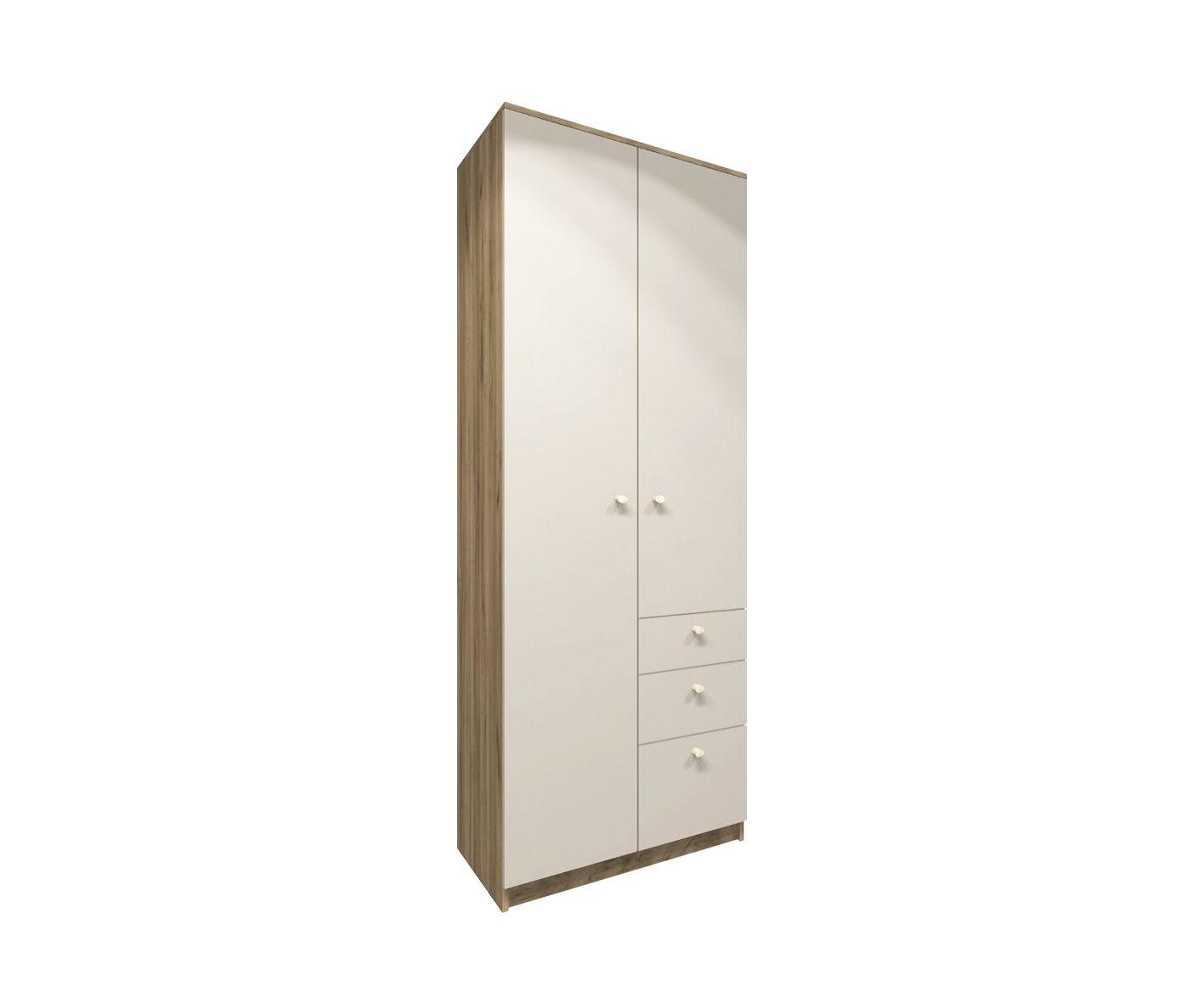 Шкаф «Кашемир» 75х50х210 cм (2 штанги, полки, ящики)